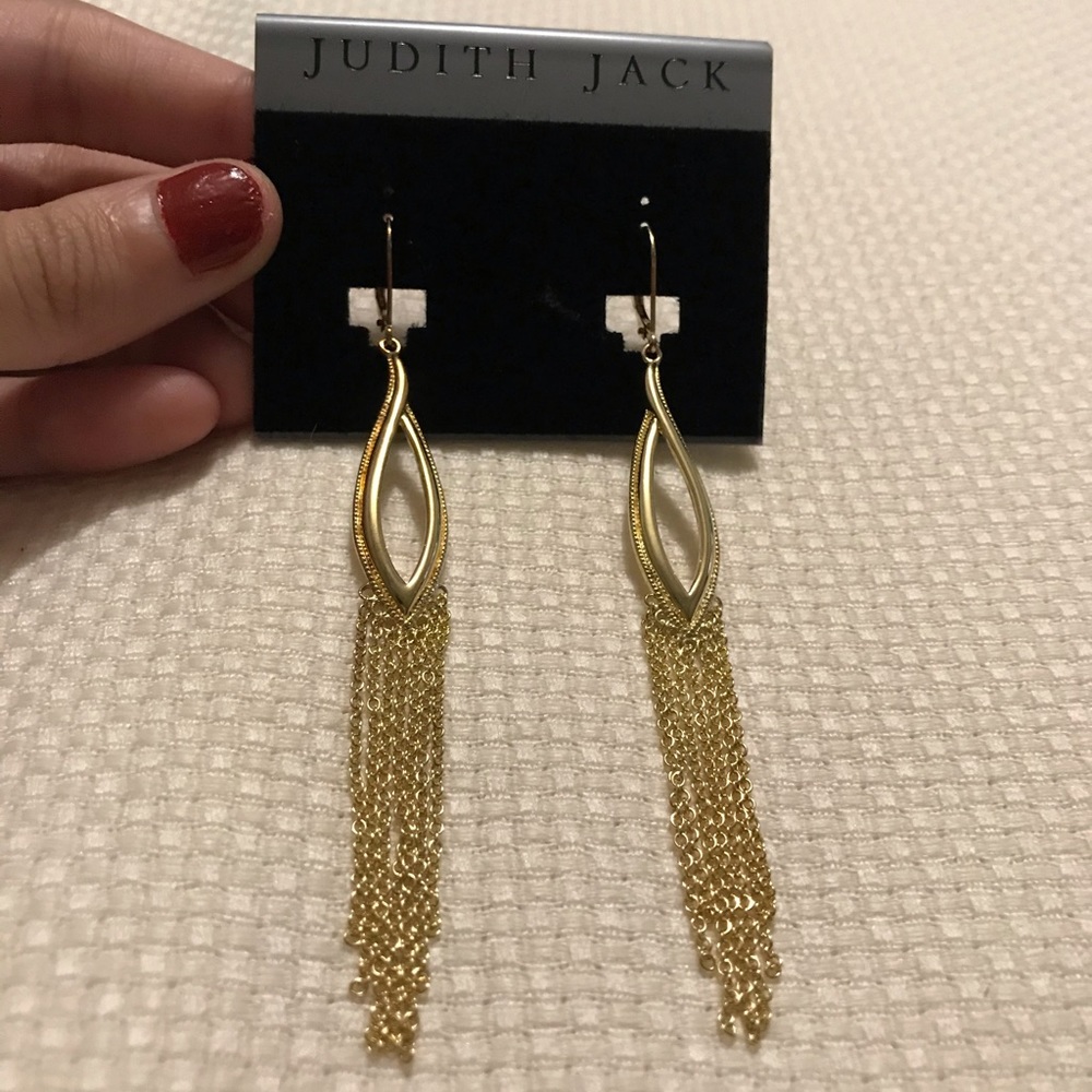Judith Jack Sleek Gold Earrings